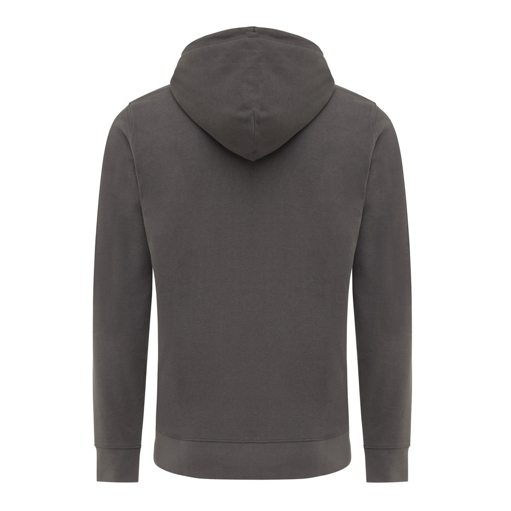 IQONIQ Abisko Zip-Kapuzenpullover aus recycelter Baumwolle – anthrazit