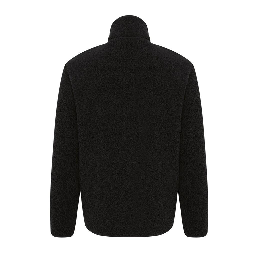 IQONIQ Diran Fleecejacke aus recyceltem Polyesterflor – schwarz