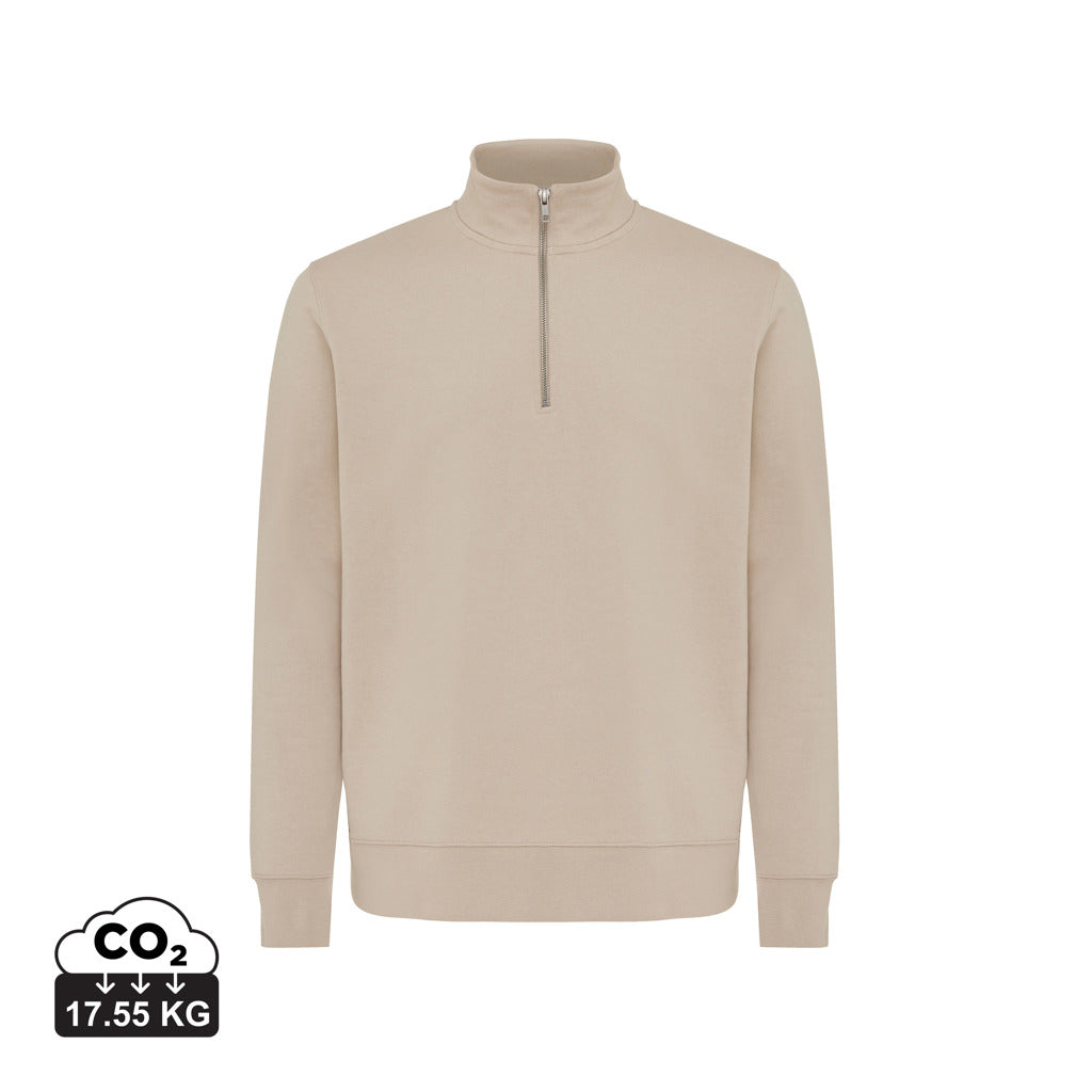 IQONIQ Elgon Quarter-Zip-Sweater aus rec. Baumwolle – desert