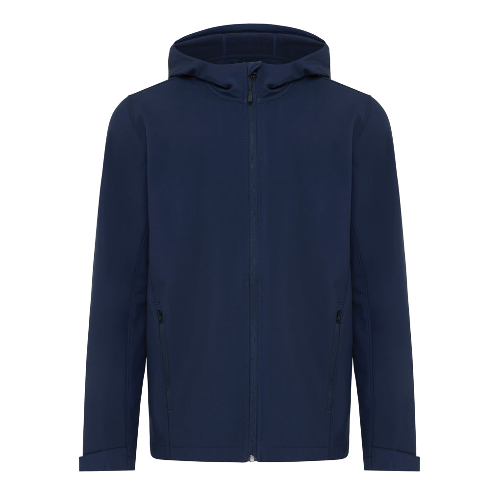 IQONIQ Makalu Herren Softshelljacke aus recyceltem Polyester – navy blau
