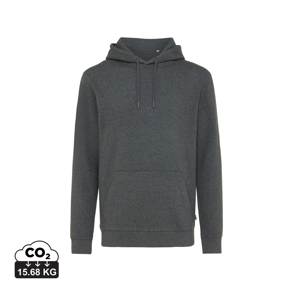 IQONIQ Torres ungefärbter Hoodie aus recycelter Baumwolle – heather anthracite