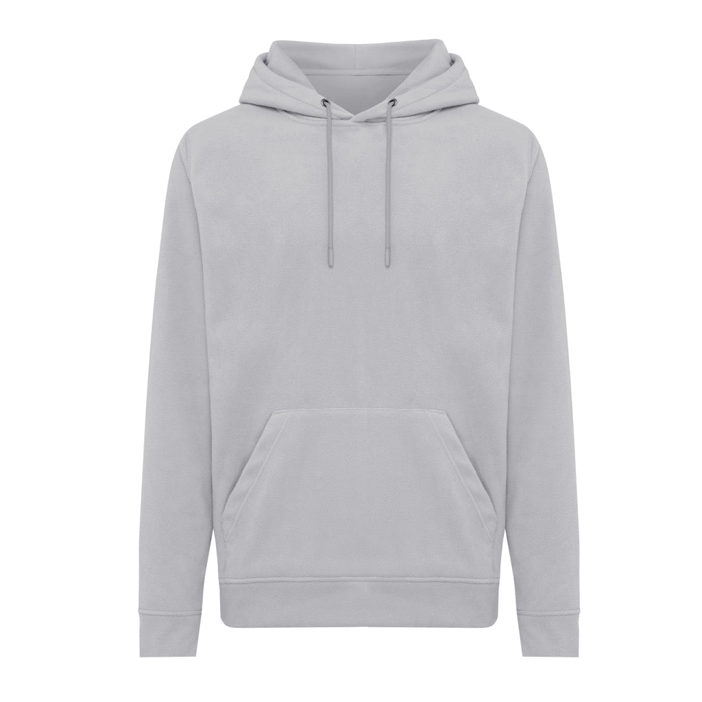 IQONIQ Trivor Mikrofleece-Kapuzen-Pulli aus recyc. Polyester – storm grey