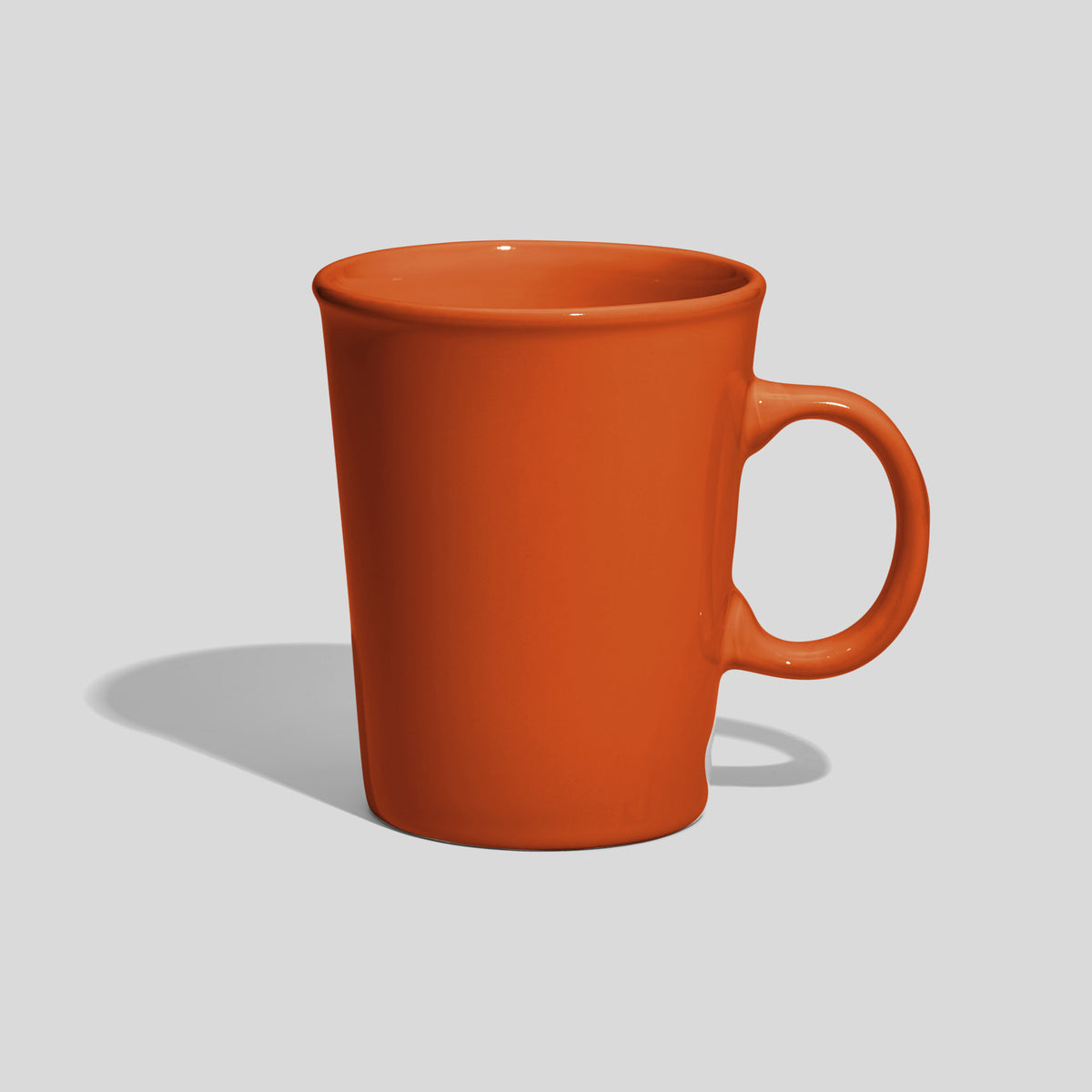 Kaffeebecher 280 ml mit rundem Henkel und Randwulst – Orange