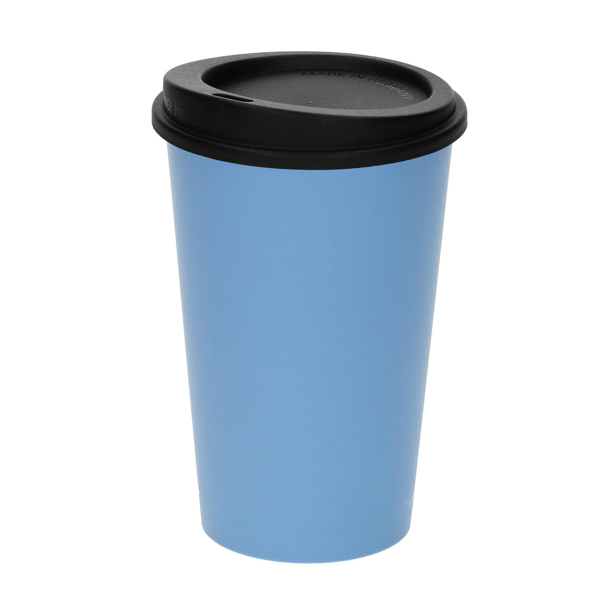 Kaffeebecher „ToGo“, 0,3 l – Behagliches blau / Schwarz