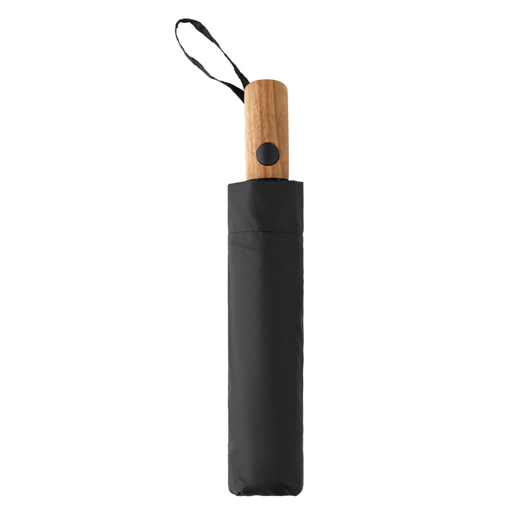 Kaycey 21“ Auto-Open Mini-Regenschirm aus AWARE™ rPET – schwarz