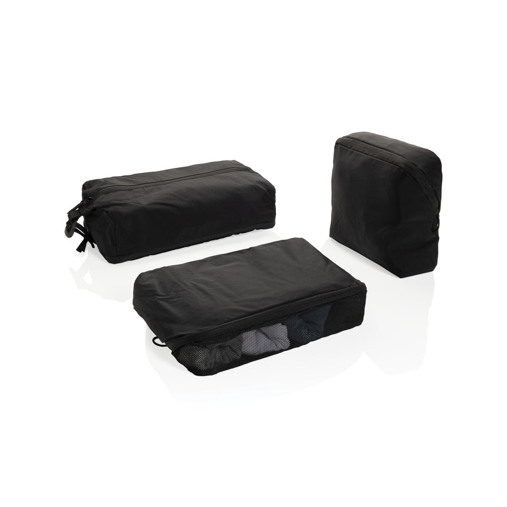 KENTO URBAN Packing Cube Set aus RCS recyceltem Nylon – schwarz