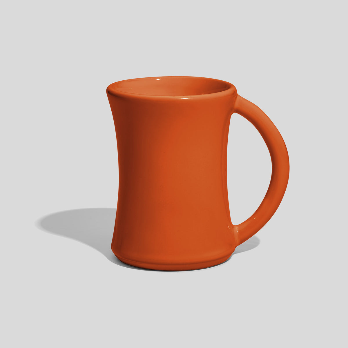 Keramiktasse 270 ml mit Taille und großem Henkel – Orange
