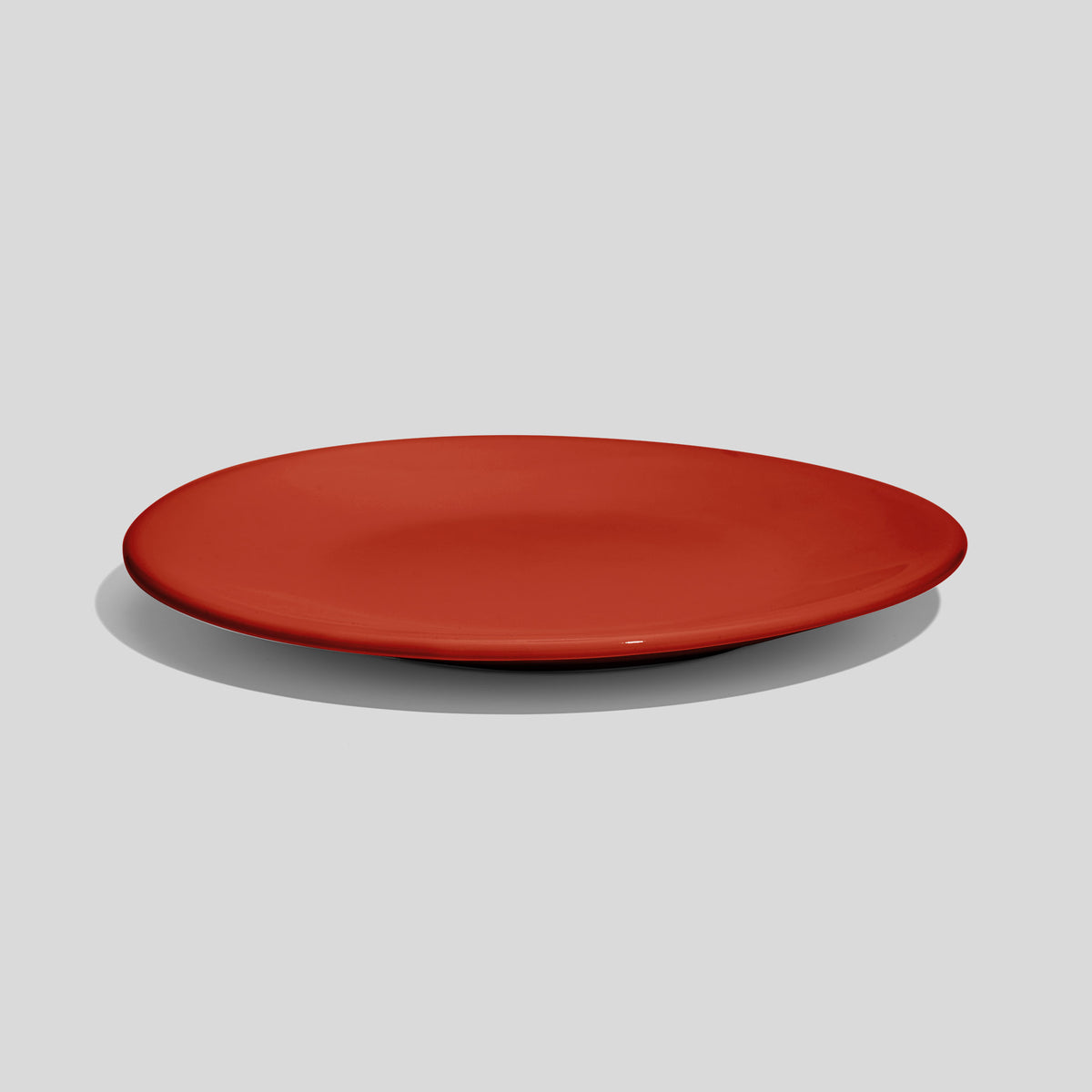 Keramikteller 19 cm mit gewölbtem Rand – Rot