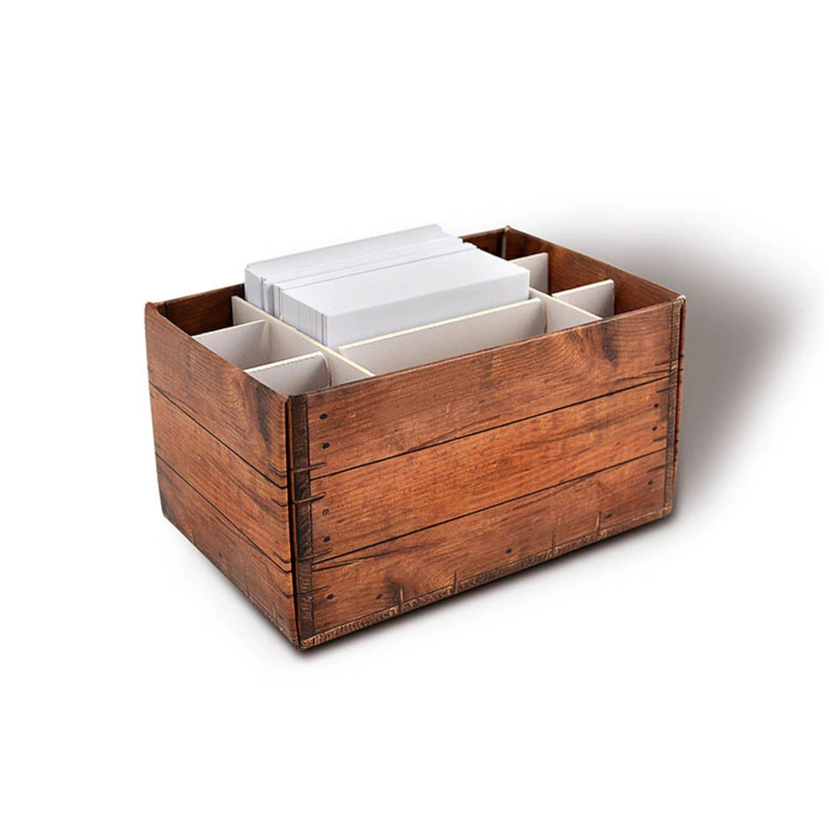 Kleine Kartonbox mit Gefachen und Notizzetteln bedrucken – Ansicht