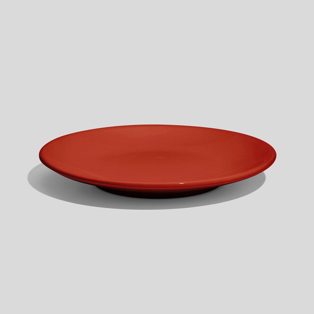 Kleiner Keramikteller 15 cm mit Standring – Rot