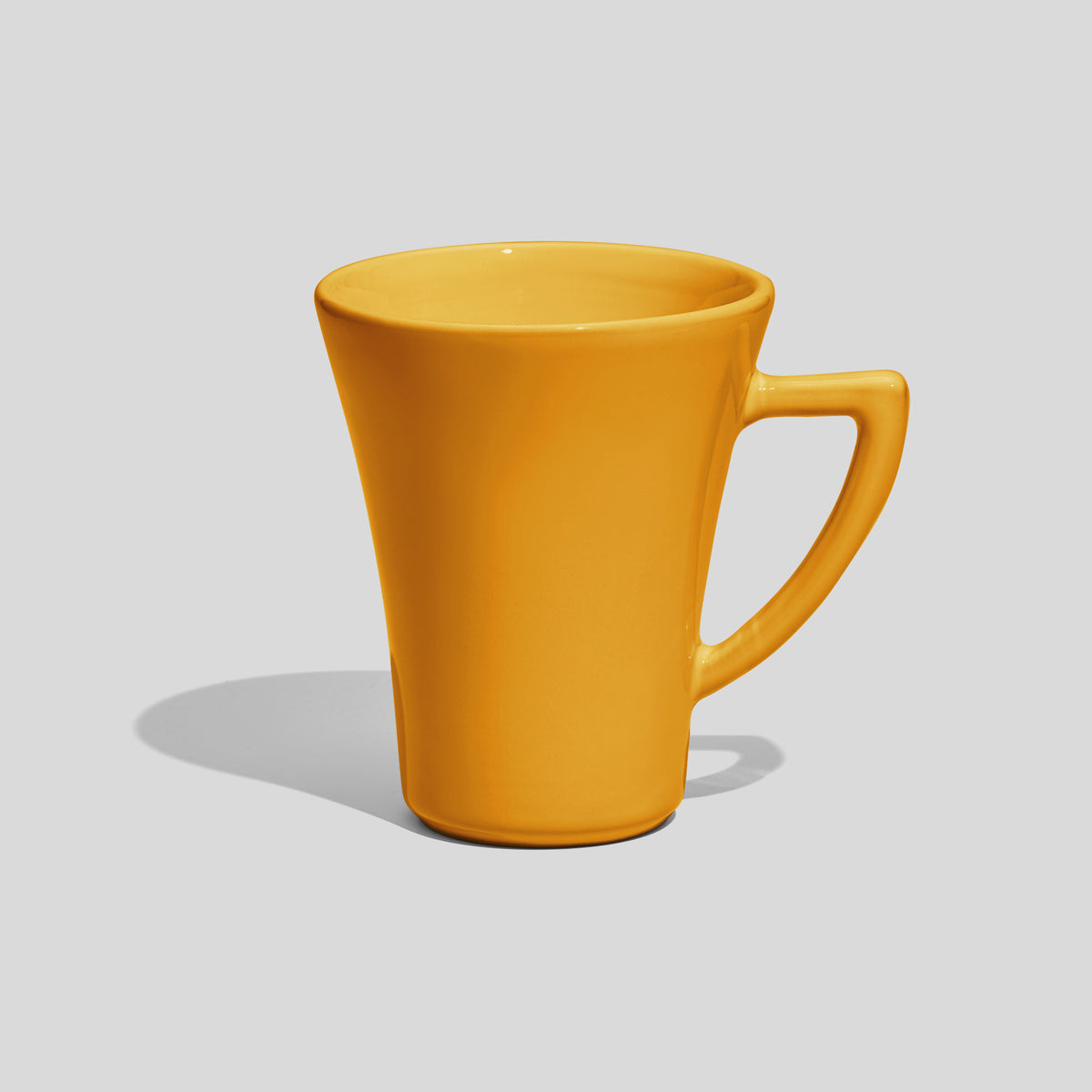 Konische Kaffeetasse 250 ml mit Dreieckshenkel – Gelb