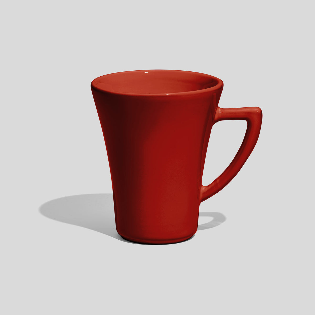 Konische Kaffeetasse 250 ml mit Dreieckshenkel – Rot