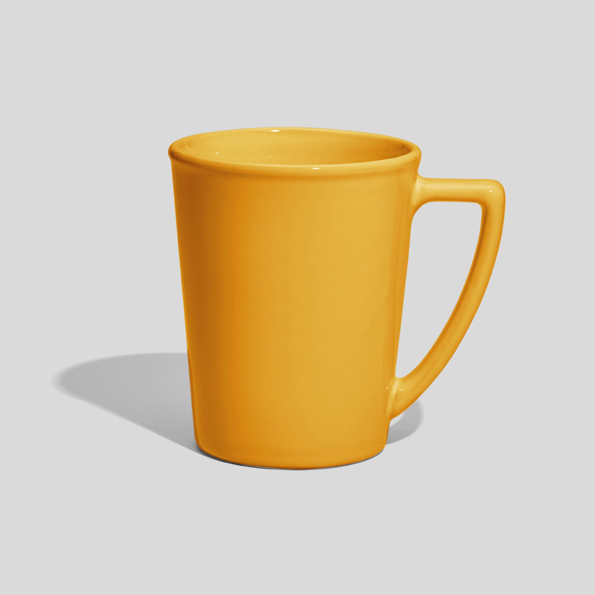 Konische Keramiktasse 280 ml mit Winkelhenkel – Gelb