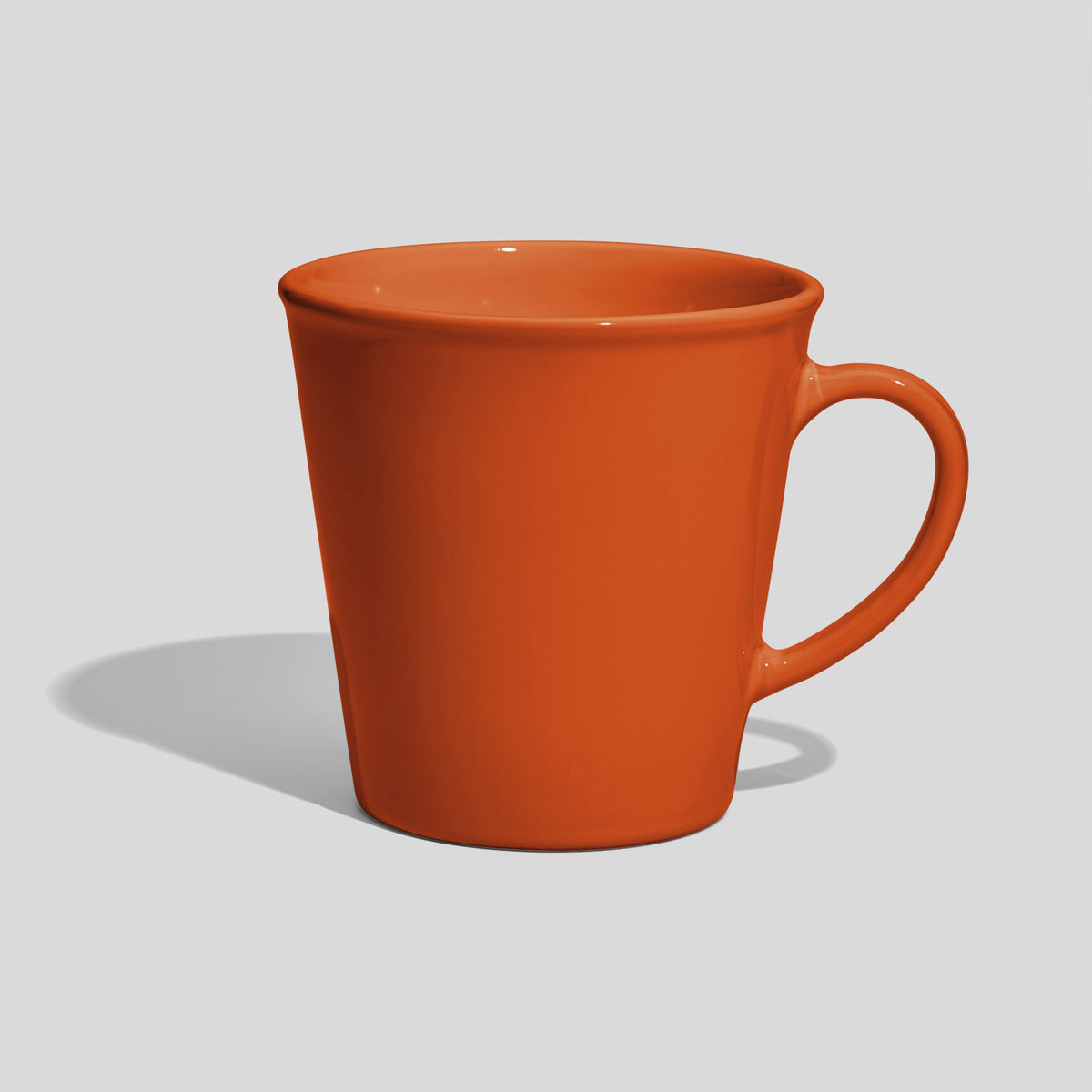 Konische Keramiktasse 600 ml mit weitem Rand – Orange