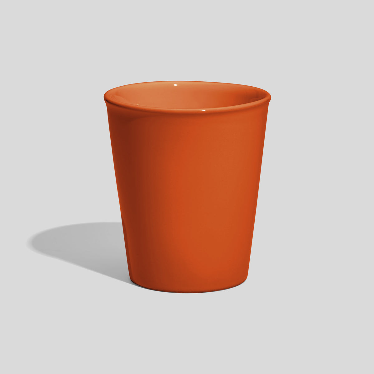 Konischer Keramikbecher 280 ml ohne Henkel – Orange