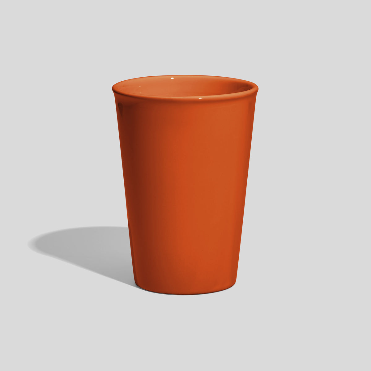 Konischer Keramikbecher 380 ml ohne Henkel – Orange