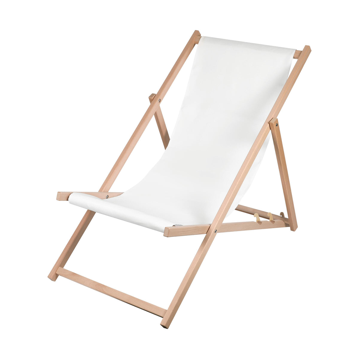 Liegestuhl „Chillout“ – Natur / Weiß