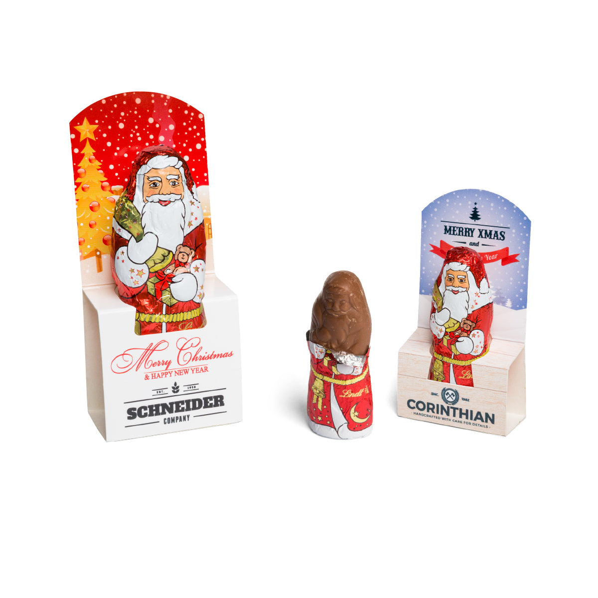 Lindt Nikolaus mit Werbekartonage, Übersicht