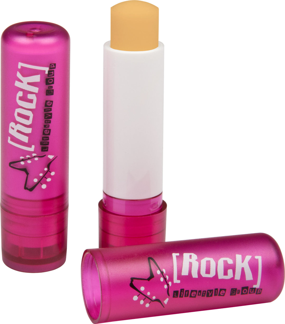 Lippenpflegestift mit Fairtrade Zutaten und Logo – Pink