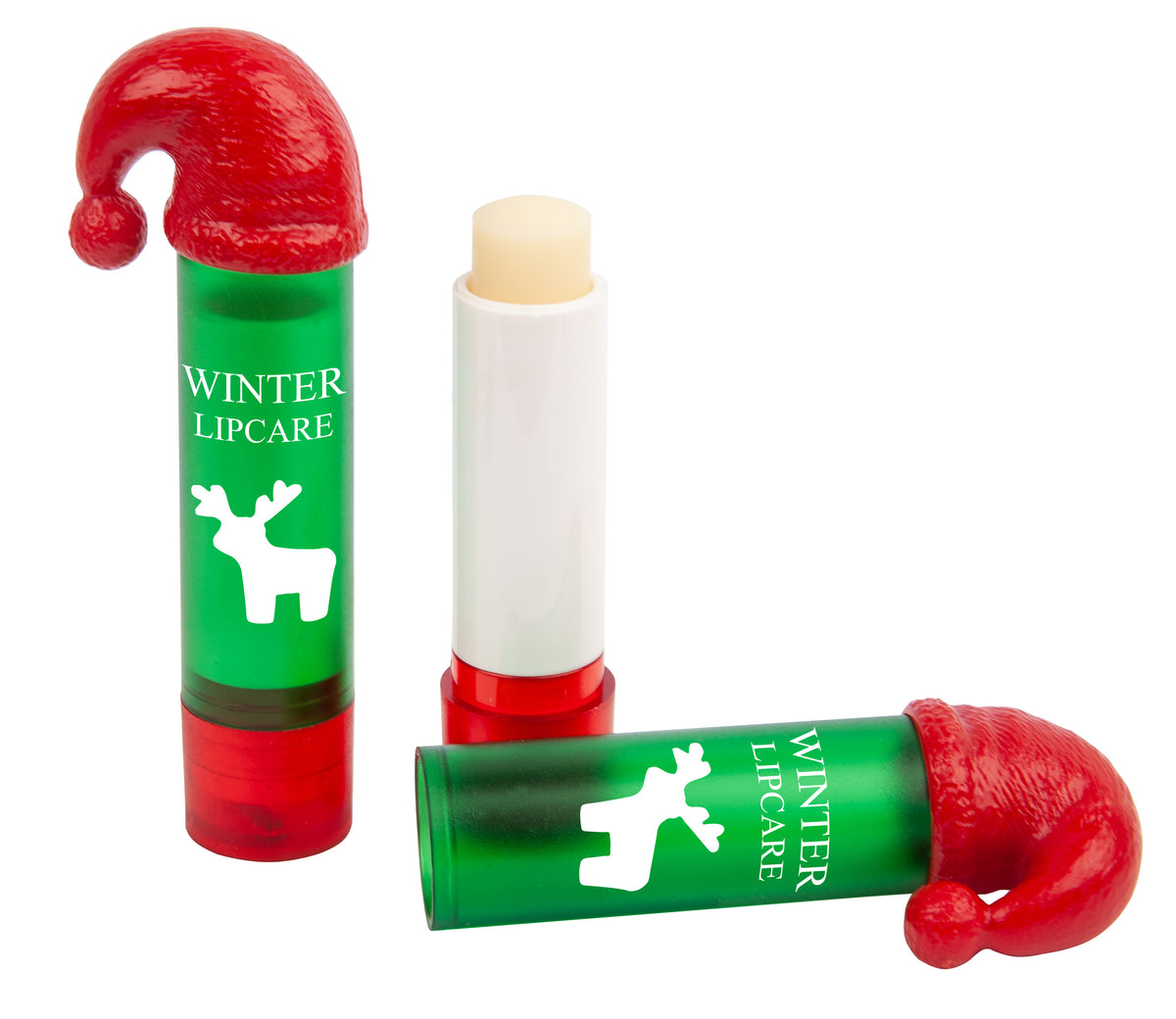 Lippenpflegestift mit Nikolaus Haube und Logo – Grün