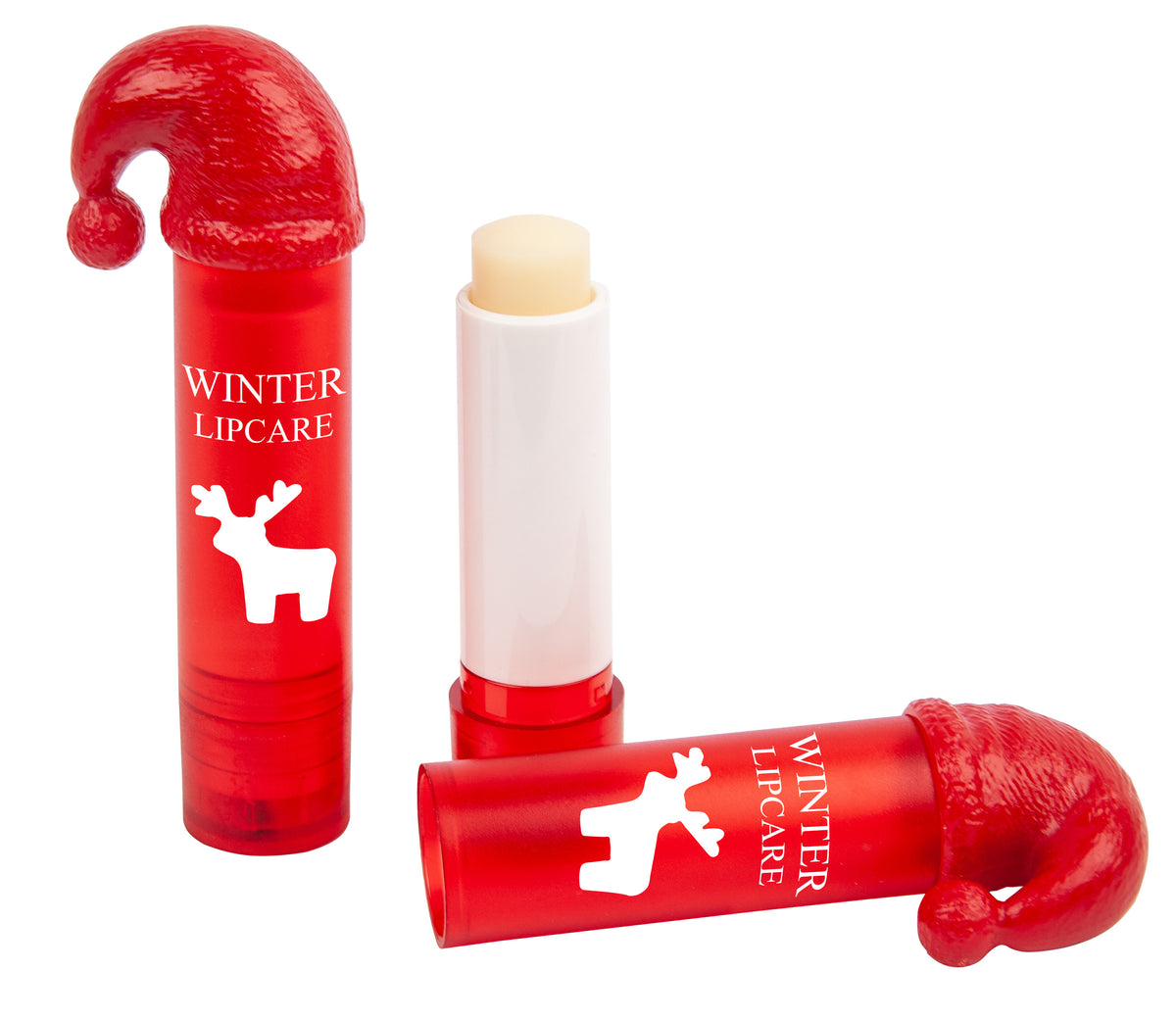 Lippenpflegestift mit Nikolaus Haube und Logo – Rot