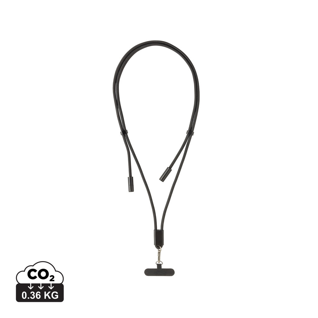 LoopAmp verstellbares 160cm 60W Telefonkabel aus RCS rPET