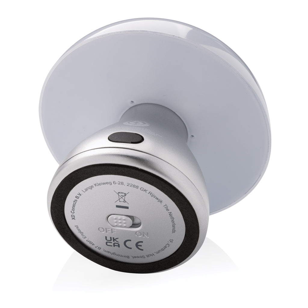 Luming wiederaufladbare USB-Tischlampe aus RCS Kunststoff – grau