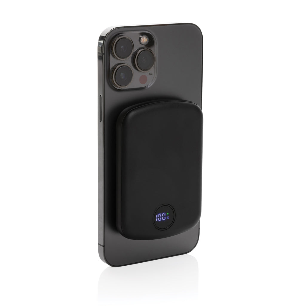 MagBoost 5.000mAh magnetische Powerbank aus RCS rec. Plastik – schwarz