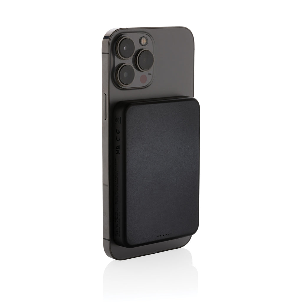 Magnetix 5.000mAh magnetische Powerbank aus RCS recycel. ABS – schwarz
