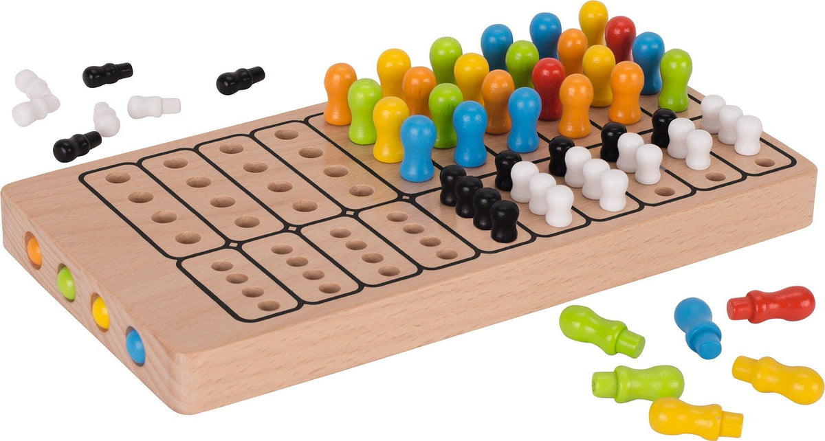 Master Logic Rätselspiel aus Holz mit Farbstiften – Ansicht