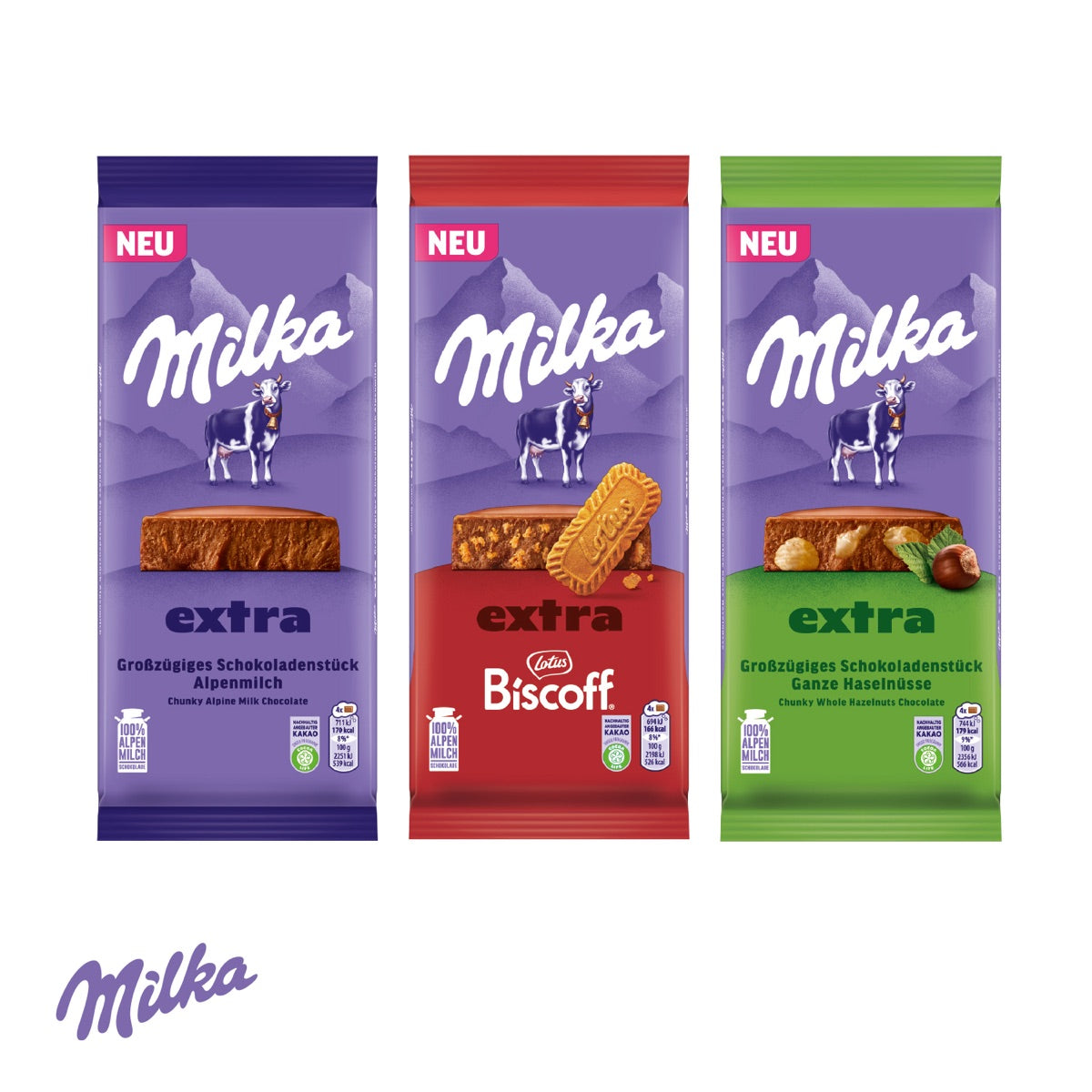 Werbeschuber mit Milka Extra Tafel als Füllung