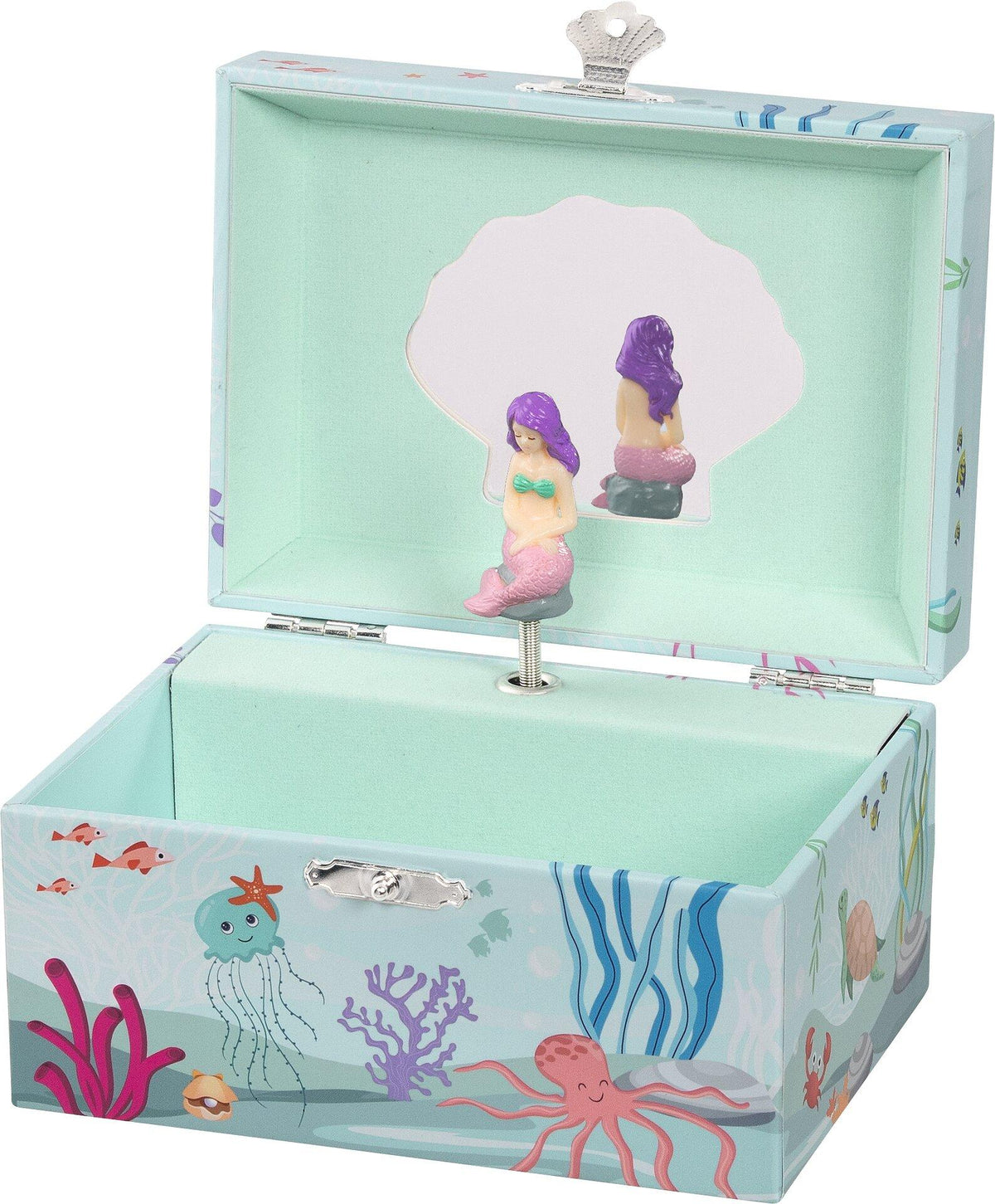 Musikspieldose Meerjungfrau Marinabella mit Muschelspiegel – Ansicht