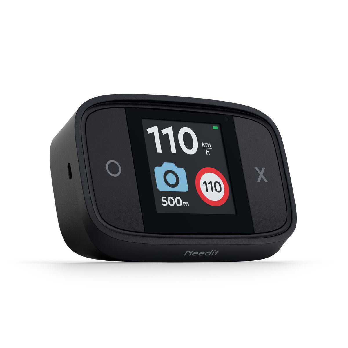 Needit Drive One Pro Verkehrswarner mit Logo – Schwarz