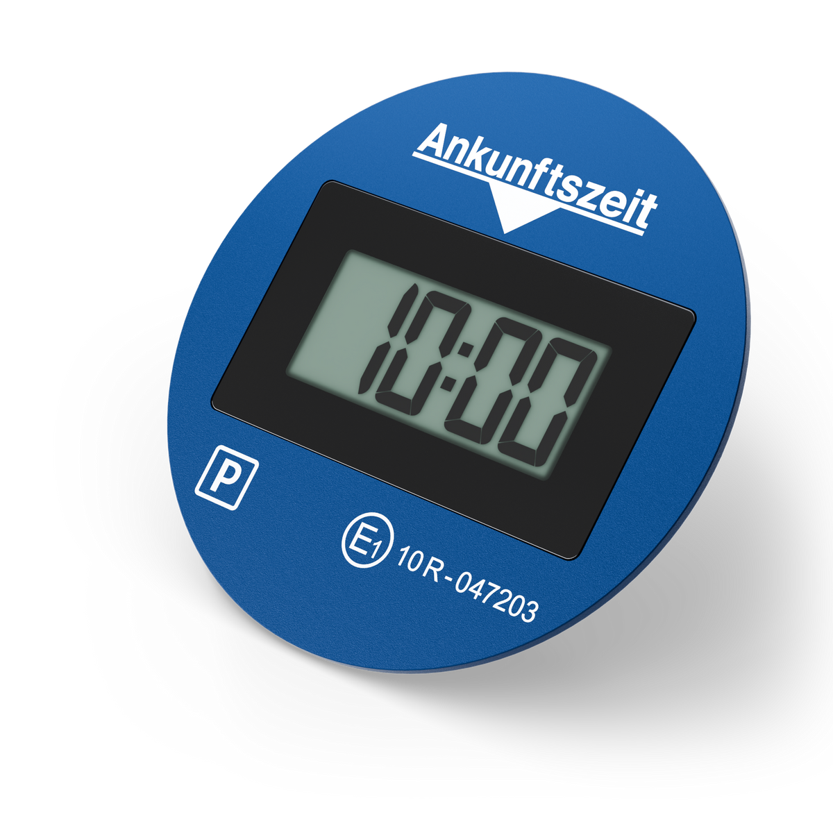 Needit Park Lite One runde elektronische Parkscheibe mit Logo – Blau