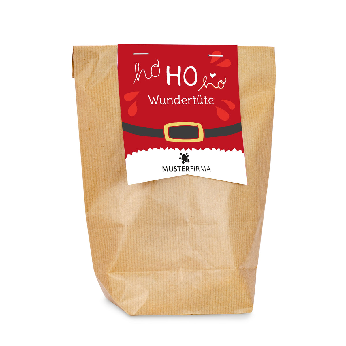 Nikolaus Bonbon Mix in der Papiertüte 150 g mit Logo – Beispielmotiv