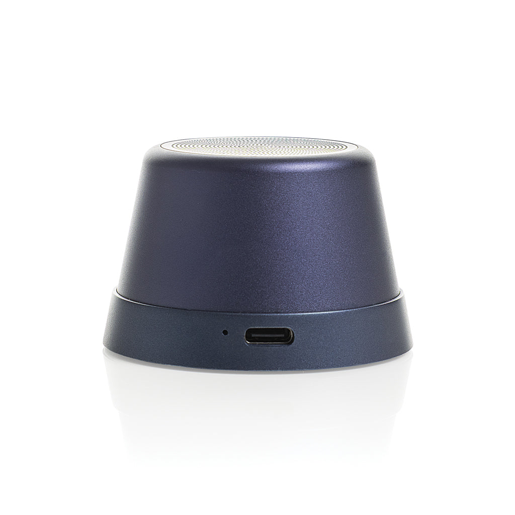 Nivio magnetischer 5W-Speaker aus RCS recyceltem Aluminium – blau