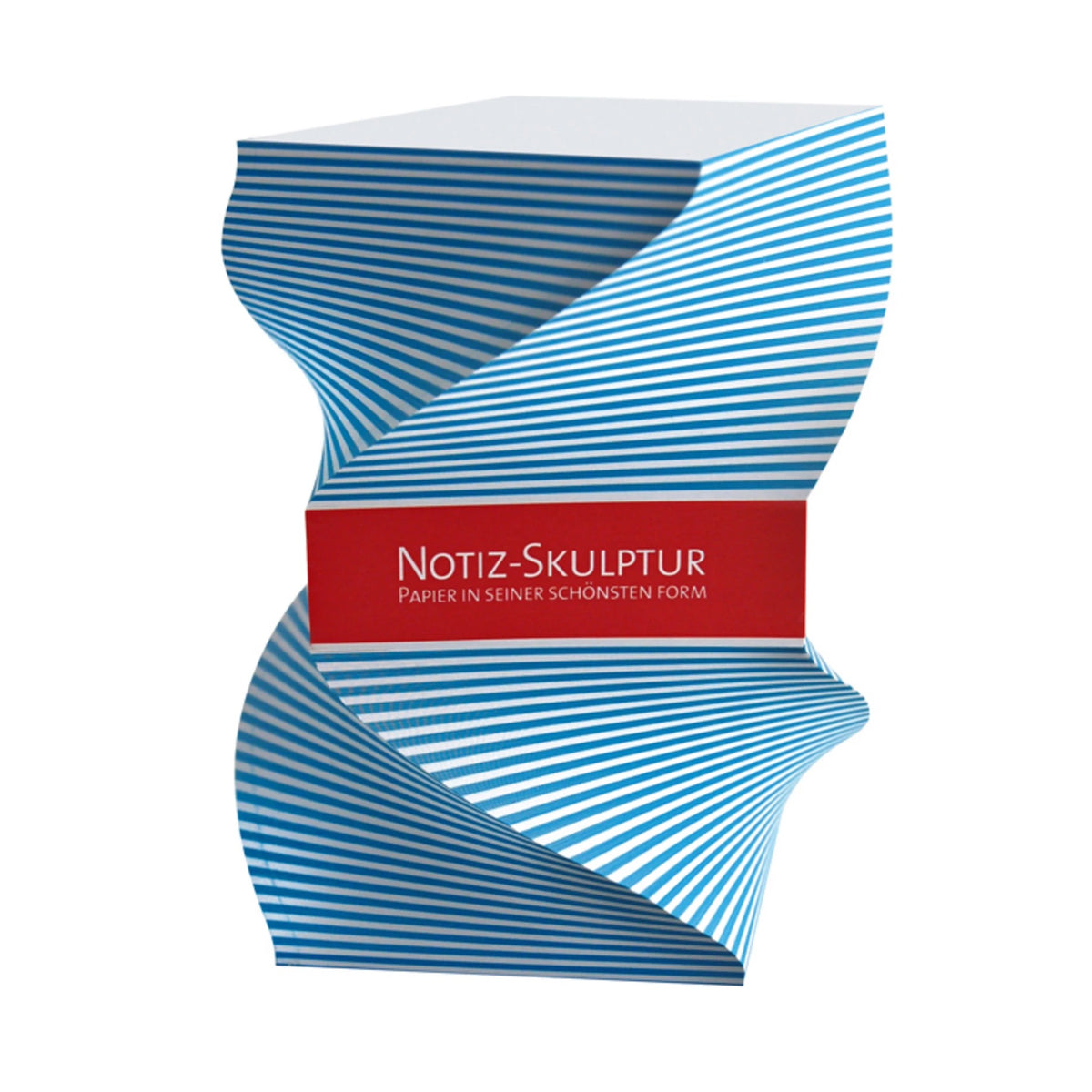 Notizklotz in Form vier mit Logo auf vier Seiten – Ansicht
