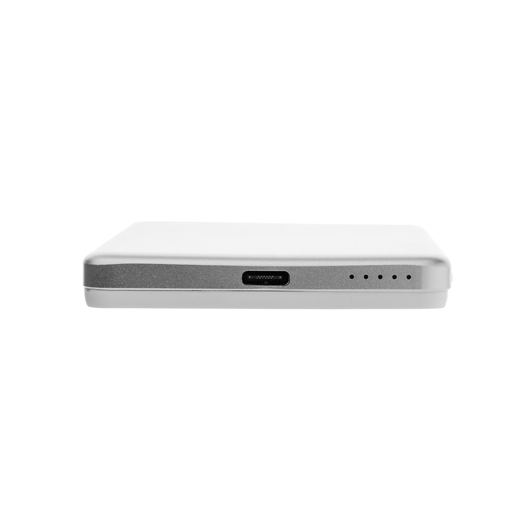 Orion 5.000mAh 5W magnetische Powerbank aus RCS rec. Alu – silber