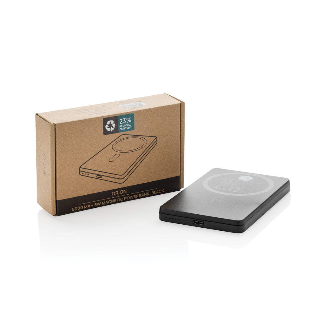 Orion 5.000mAh 5W magnetische Powerbank aus RCS rec. Alu