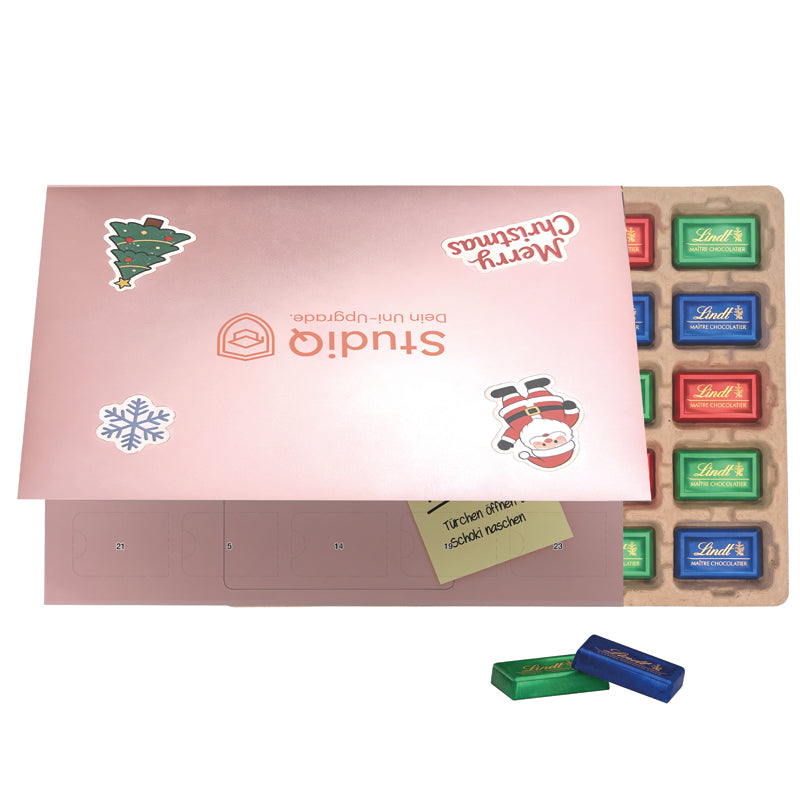 Premium Tisch Adventskalender Flip Cover Querformat