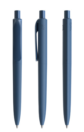 prodir DS8 True Biotic Kugelschreiber in blau mit blauem Druckknopf