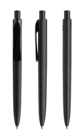 prodir DS8 True Biotic Kugelschreiber in schwarz mit schwarz satiniertem Druckknopf