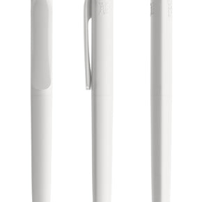 prodir DS8 True Biotic Kugelschreiber in weiß mit weißem Druckknopf