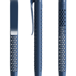 prodir QS40 True Biotic Kugelschreiber in blau mit blauem Druckknopf