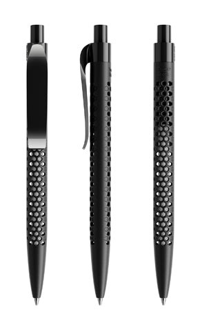 prodir QS40 True Biotic Kugelschreiber in schwarz mit schwarzem Druckknopf