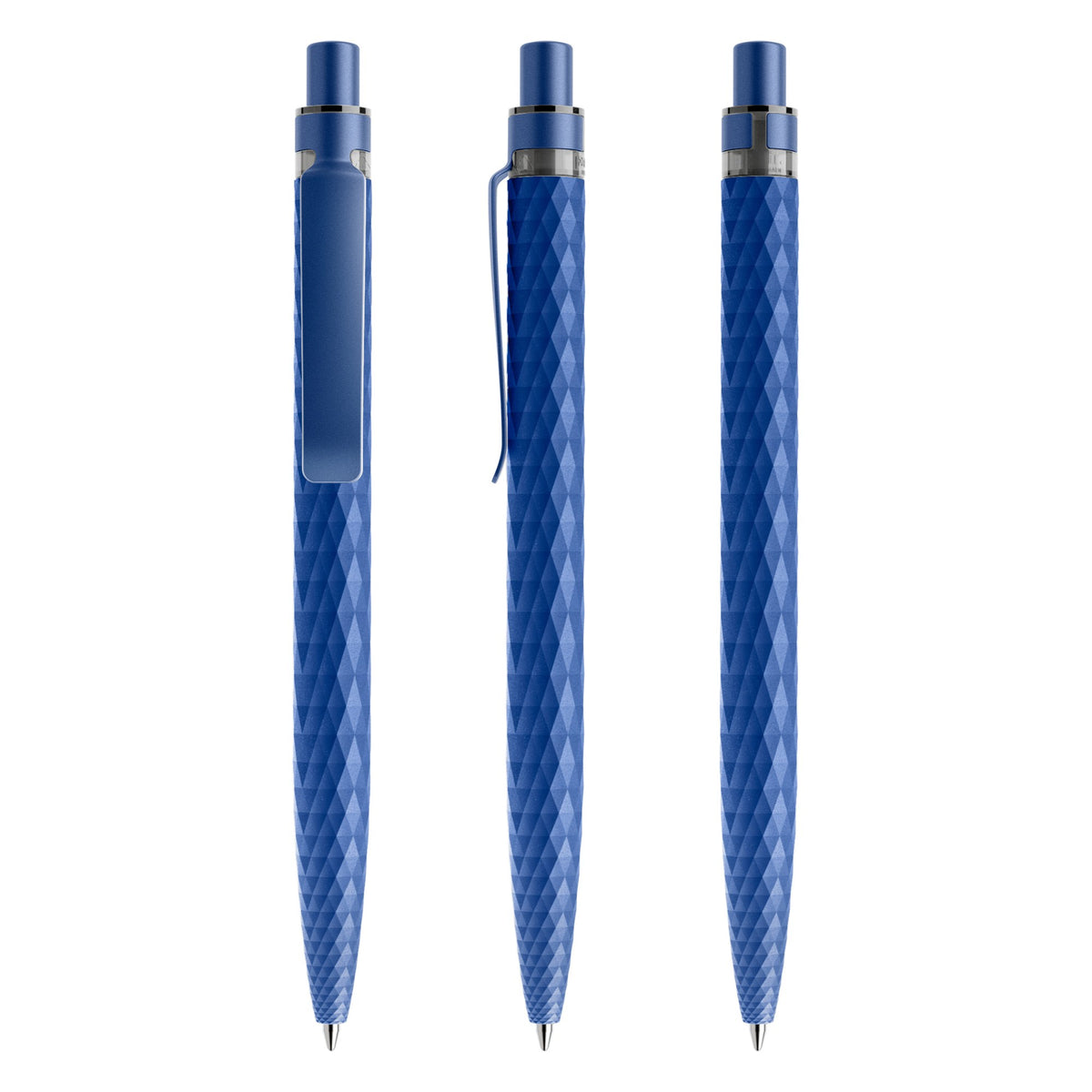 prodir QS01 Stone Druckkugelschreiber mit Metallclip – Sideralblau / Sideralblau satiniert Q61-S61 S
