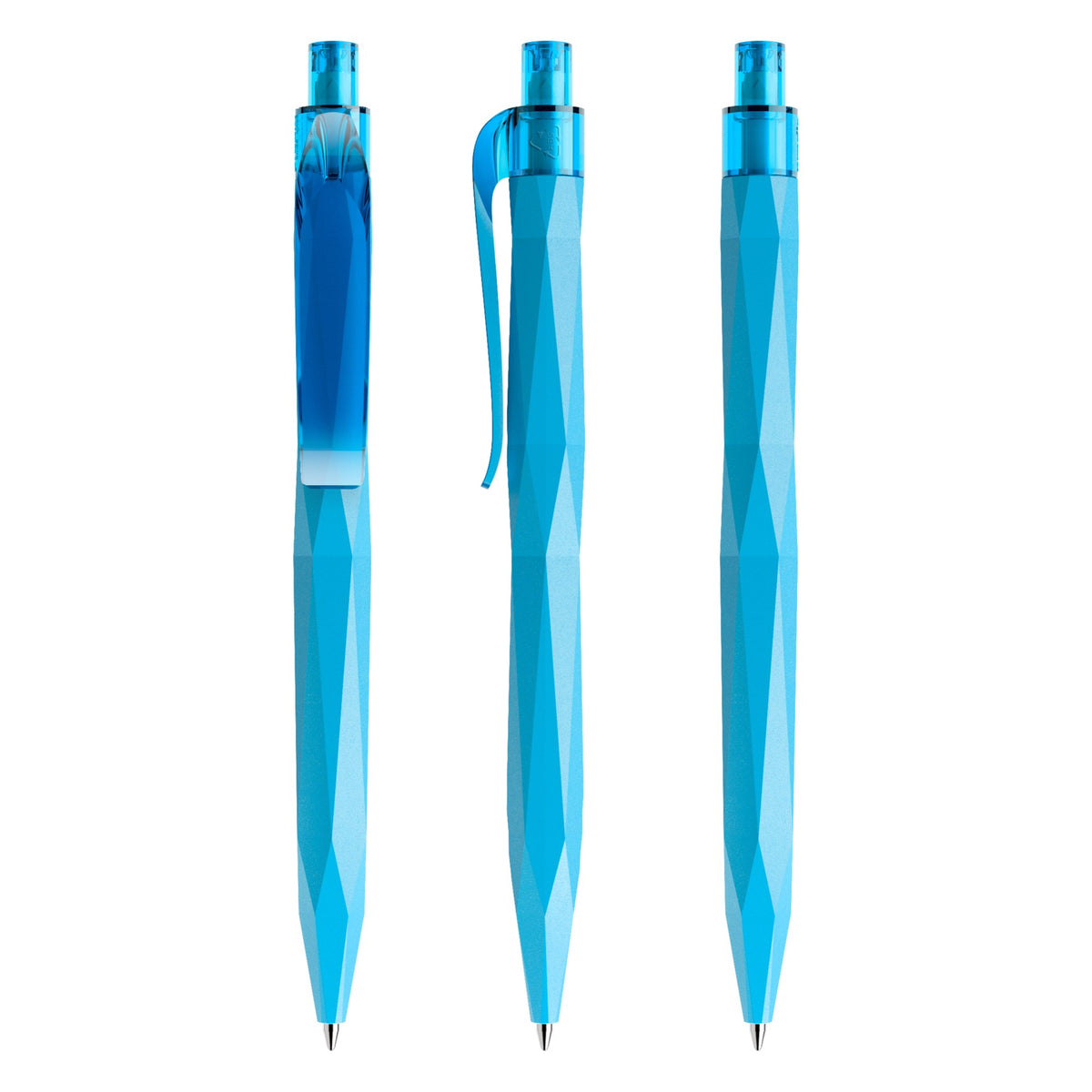 prodir QS20 Druckkugelschreiber facettiert matt – Cyanblau M58
