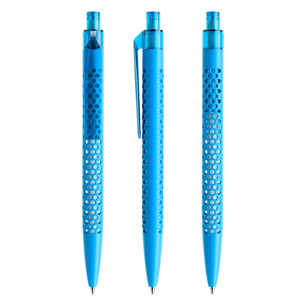 prodir QS40 Druckkugelschreiber matt mit Kunststoffclip – Cyanblau M58