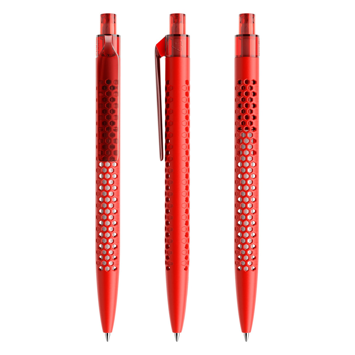 prodir QS40 Druckkugelschreiber matt mit Kunststoffclip – Rot M20