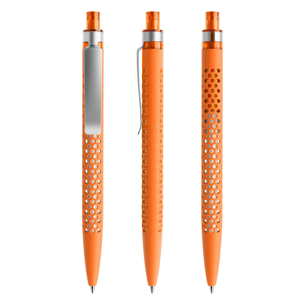 prodir QS40 Druckkugelschreiber Soft Touch mit Metallclip – Orange R10-S70